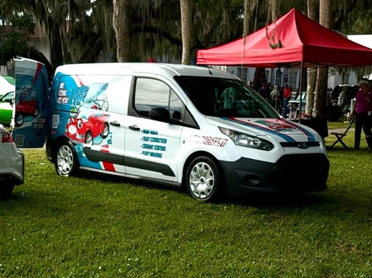 mobile detailing event setup